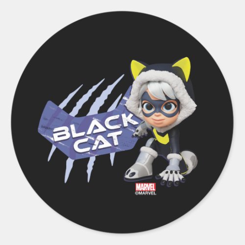 Spidey and his Amazing Friends Black Cat Classic Round Sticker