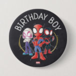 Spidey and His Amazing Friends Chalkboard Birthday Button<br><div class="desc">Celebrate your child's birthday with this Spidey themed Birthday Button. Personalize by adding a name!</div>