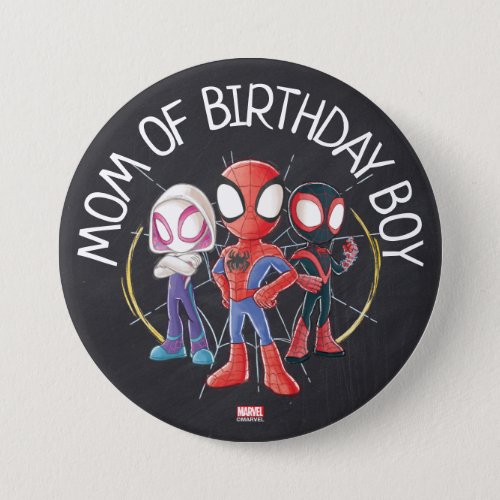 Spidey and His Amazing Friends Chalkboard Birthday Button