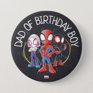 Spidey and His Amazing Friends Chalkboard Birthday Button