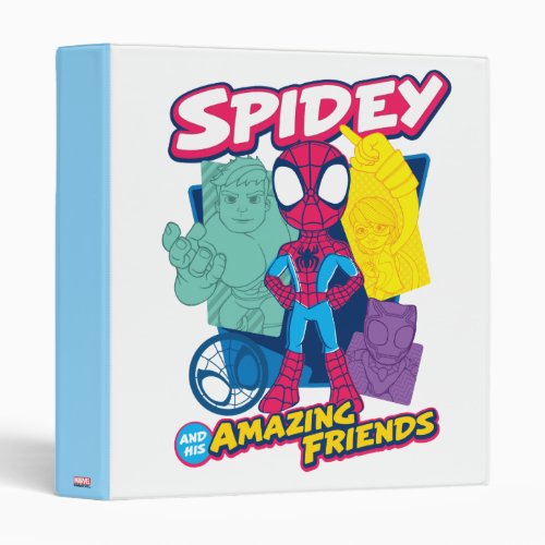 Spidey and his Amazing Friends Color Collage 3 Ring Binder