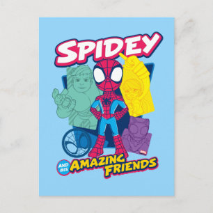 Spidey and his Amazing Friends Color Collage Postcard