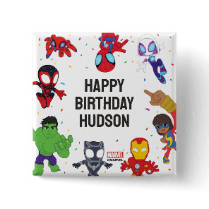 Spidey and His Amazing Friends Confetti Birthday Button