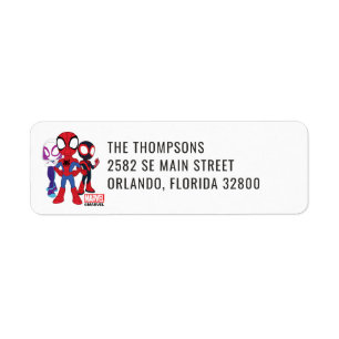 Spidey and His Amazing Friends Confetti Birthday Label