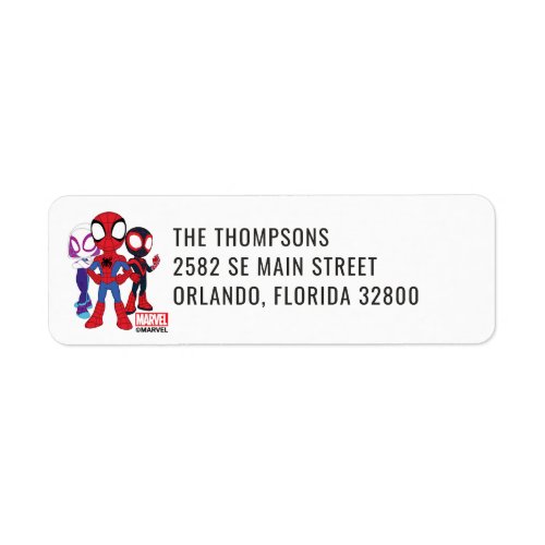 Spidey and His Amazing Friends Confetti Birthday Label