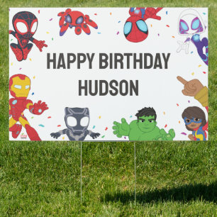Spidey and His Amazing Friends Confetti Birthday Sign
