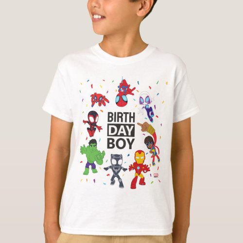 Spidey and His Amazing Friends Confetti Birthday T-Shirt