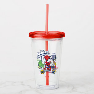 Spidey and his Amazing Friends Crayon Graphic Acrylic Tumbler