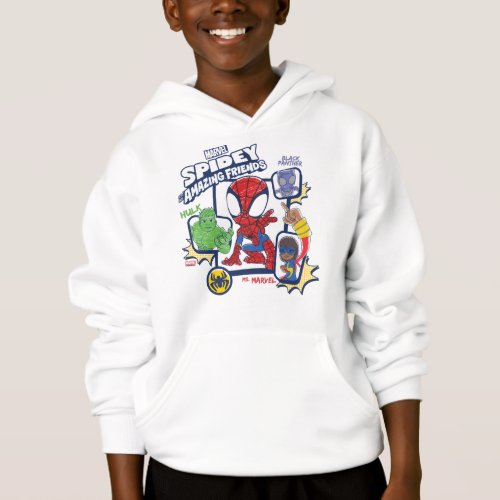 Spidey and his Amazing Friends Crayon Graphic Hoodie