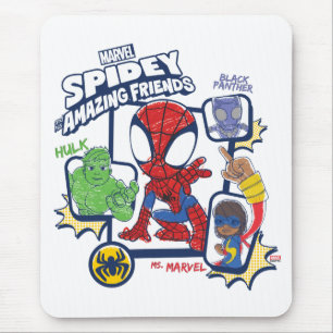 Spidey and his Amazing Friends Crayon Graphic Mouse Pad
