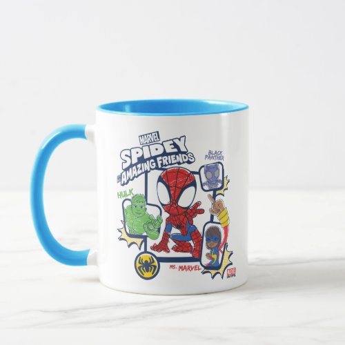 Spidey and his Amazing Friends Crayon Graphic Mug