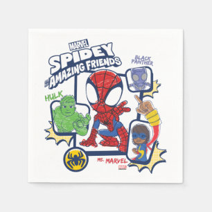 Spidey and his Amazing Friends Crayon Graphic Napkins