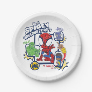 Spidey and his Amazing Friends Crayon Graphic Paper Plates