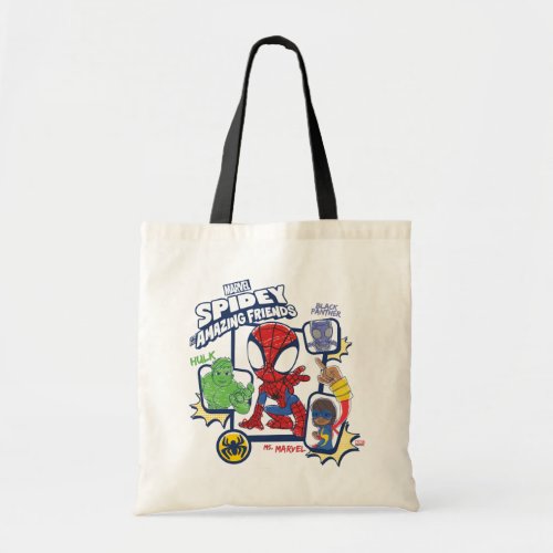 Spidey and his Amazing Friends Crayon Graphic Tote Bag