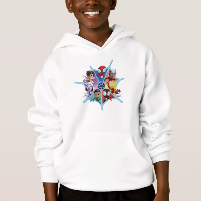 Spidey and his Amazing Friends Glowing Web Graphic Hoodie (Front)