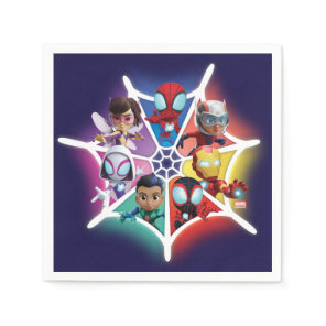 Spidey and his Amazing Friends Glowing Web Graphic Napkins