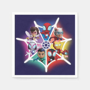 Spidey and his Amazing Friends Glowing Web Graphic Napkins