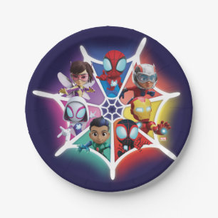 Spidey and his Amazing Friends Glowing Web Graphic Paper Plates