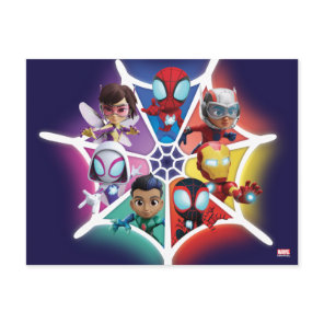 Spidey and his Amazing Friends Glowing Web Graphic Postcard
