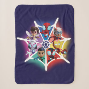 Spidey and his Amazing Friends Glowing Web Graphic Sherpa Blanket