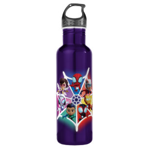 Spidey and his Amazing Friends Glowing Web Graphic Stainless Steel Water Bottle