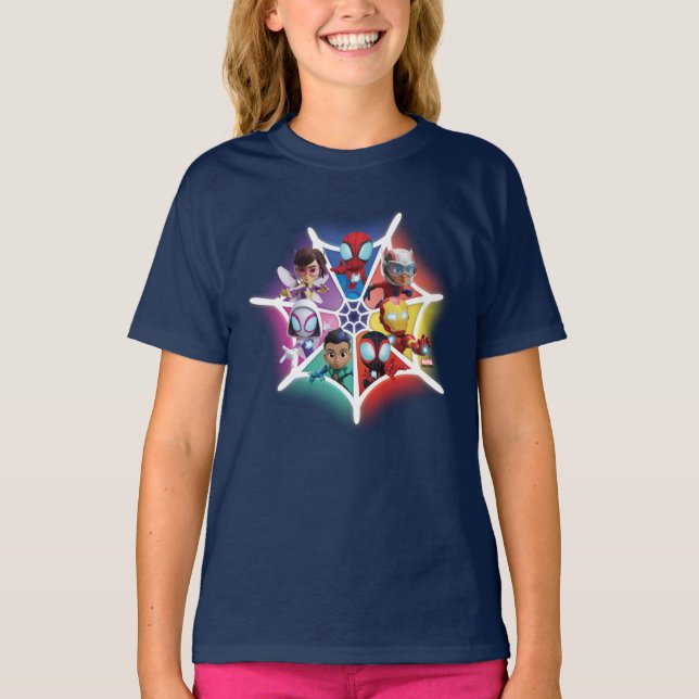 Spidey and his Amazing Friends Glowing Web Graphic T-Shirt (Front)