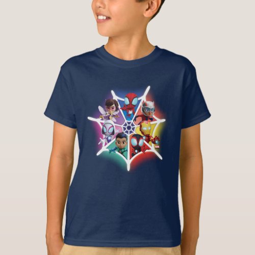 Spidey and his Amazing Friends Glowing Web Graphic T_Shirt