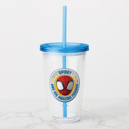Spidey and his Amazing Friends Spidey Badge Acrylic Tumbler