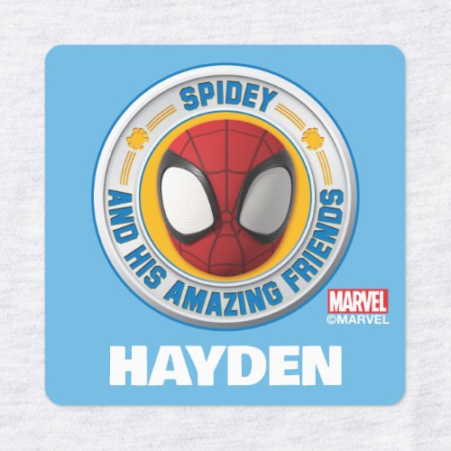 Spidey and his Amazing Friends Spidey Badge Kids Labels