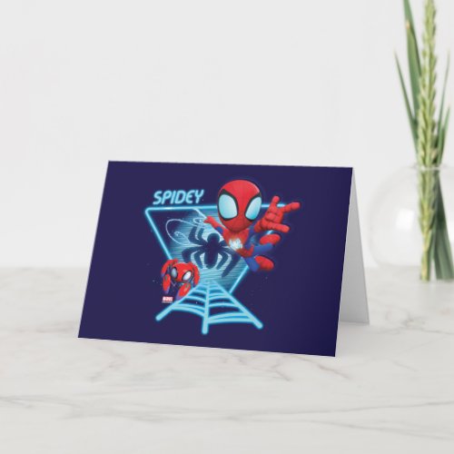 Spidey and TRACE_E Glow Webs Glow Card
