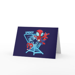 Spidey and TRACE-E Glow Webs Glow Card
