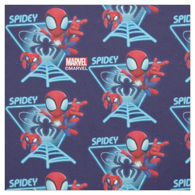Spidey and TRACE-E Glow Webs Glow Fabric (Swatch)