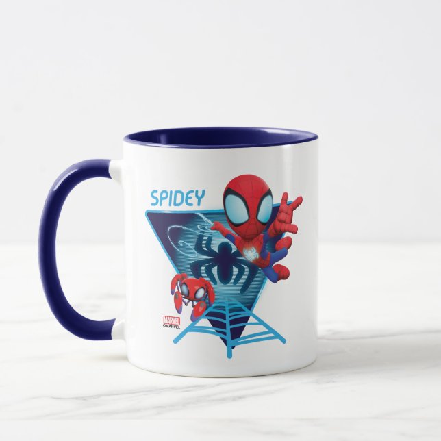 Spidey and TRACE-E Glow Webs Glow Mug (Left)