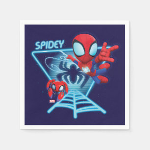 Spidey and TRACE-E Glow Webs Glow Napkins