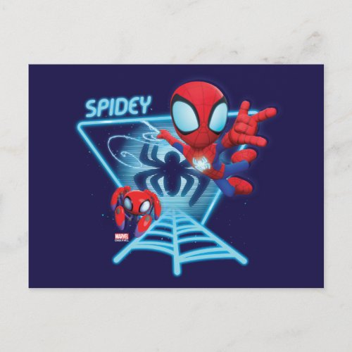 Spidey and TRACE_E Glow Webs Glow Postcard