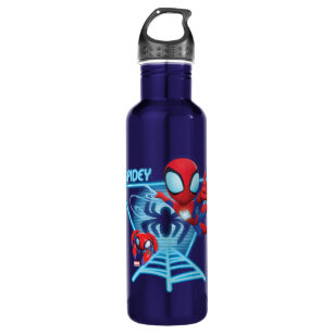 Spidey and TRACE-E Glow Webs Glow Stainless Steel Water Bottle