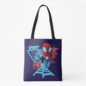 Spidey and TRACE-E Glow Webs Glow Tote Bag