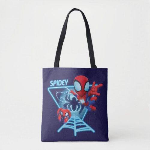 Spidey and TRACE_E Glow Webs Glow Tote Bag