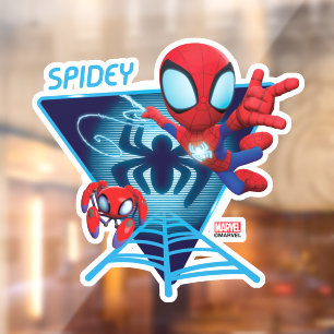 Spidey and TRACE-E Glow Webs Glow Window Cling