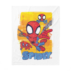 Spidey and TRACE-E Spidey Swing City Sketch Fleece Blanket