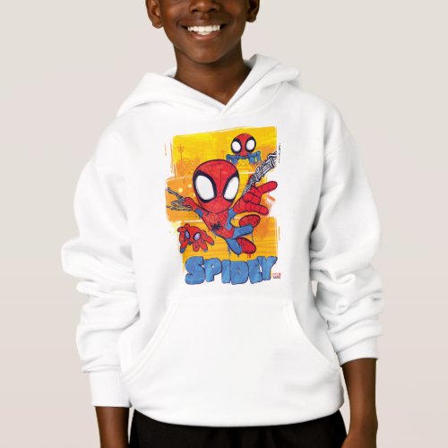 Spidey and TRACE_E Spidey Swing City Sketch Hoodie