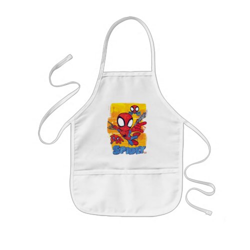 Spidey and TRACE_E Spidey Swing City Sketch Kids Apron