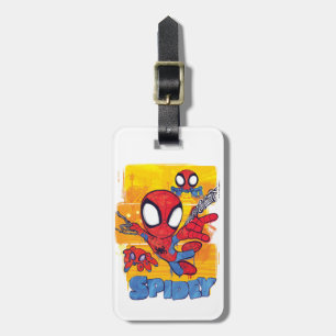 Spidey and TRACE-E Spidey Swing City Sketch Luggage Tag