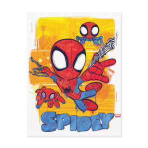 Spidey and TRACE-E Spidey Swing City Sketch Postcard