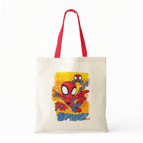 Spidey and TRACE-E Spidey Swing City Sketch Tote Bag
