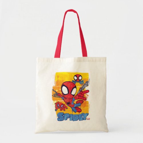 Spidey and TRACE_E Spidey Swing City Sketch Tote Bag