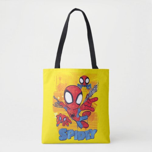 Spidey and TRACE_E Spidey Swing City Sketch Tote Bag