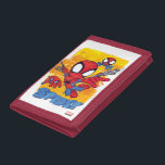 Spidey and TRACE-E Spidey Swing City Sketch Trifold Wallet<br><div class="desc">Check out Spidey and TRACE-E web swinging through the city in this fun sketch graphic!</div>