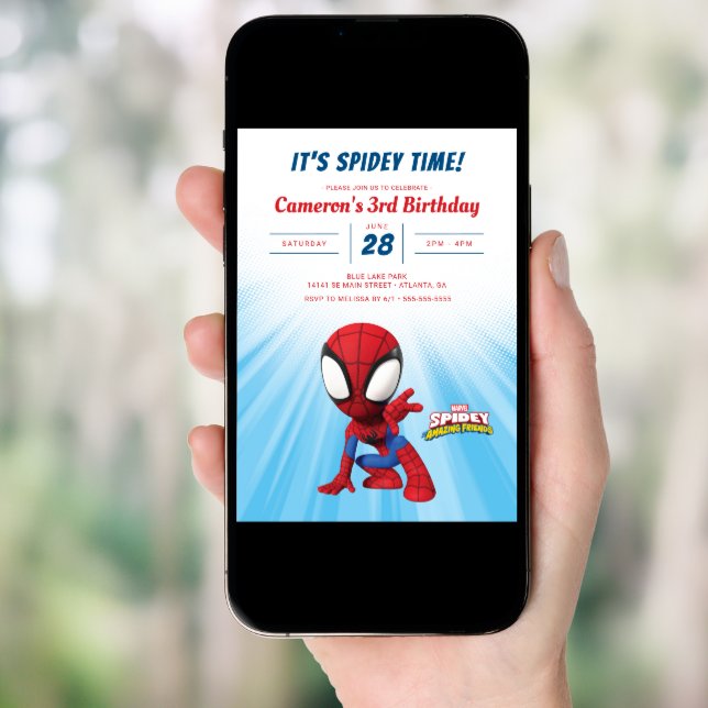 Spidey Birthday Invitation (Front Digital)