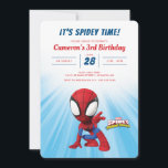 Spidey Birthday Invitation<br><div class="desc">Invite all your friends to your child's Spider-Man themed Birthday with these cute Spidey invitations. Personalize by adding all y our party details!</div>